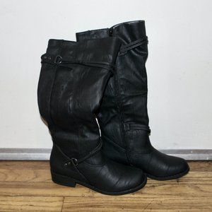 NWOT - Black Women's Tall Riding Boots - Size 6.5 - Never Worn
